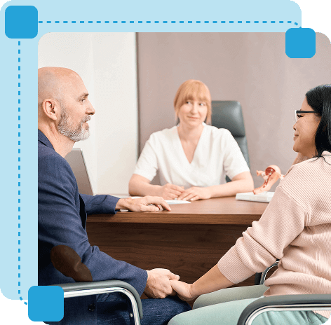 Couple in mediation session with a professional mediator, only available at New Jersey Mediation Services.